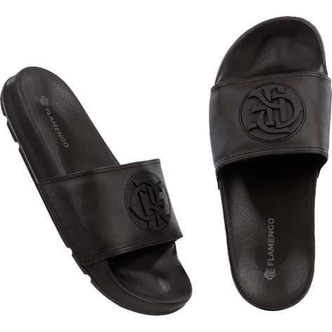 Chinelo Slide Flamengo - Preto com Detalhes Alto Relevo